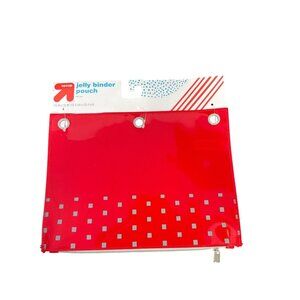 Up & Up Jelly Binder Pouch Red 7 3/4"x10" PVC-Free With 3 Grommets